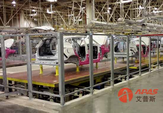 鋁型材安全防護(hù)圍欄（有機(jī)玻璃）